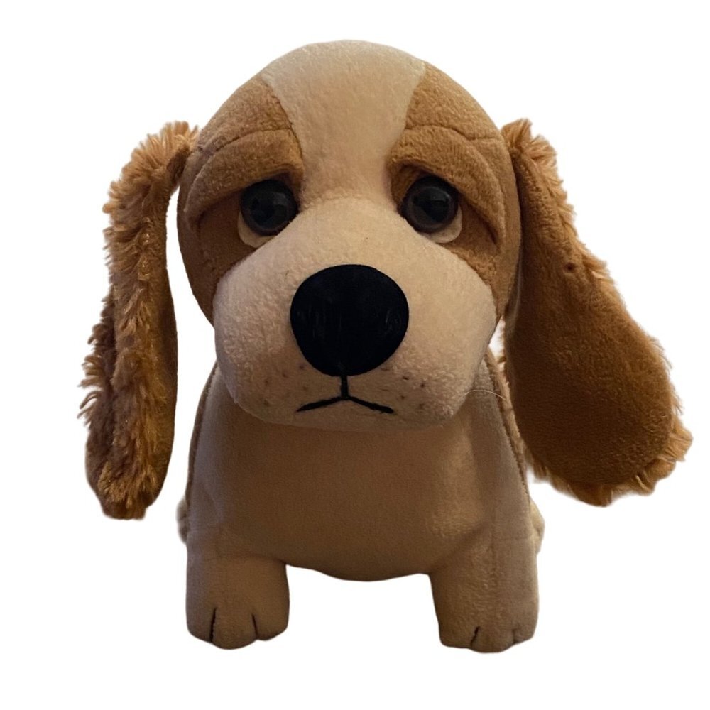 Vintage Russ Berrie DAGWOOD Puppy Dog Plush Stuffed Animal Toy Basset Hound 8"
